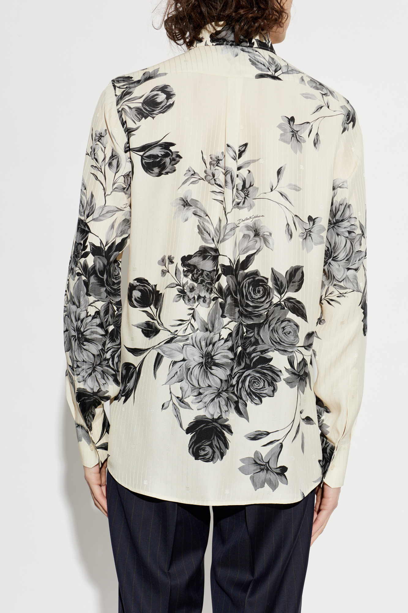 Dolce & Gabbana Silk shirt with floral motif | Men's | Vitkac